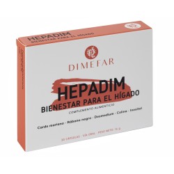 Hepadim 30 caps em cardo mariano, Desmodium, Rabanete preto, Colina e Inositol