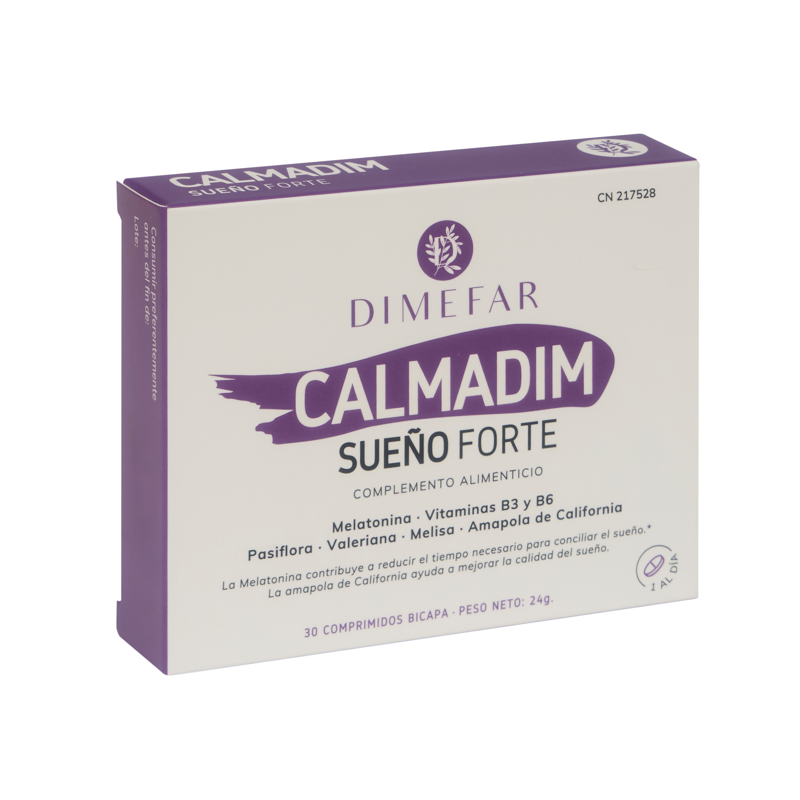 Calmadim sonhar - 30 comprimidos bicamadas com melatonina e papoula da Califórnia