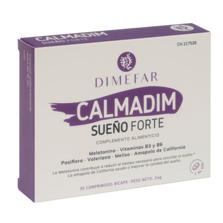 Calmadim Sueño Forte - 30 comprimidos bicapa con Melatonina y Amapola de California